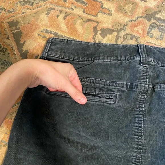 Y2K Charcoal Black Corduroy Mini Skirt - Picture 8 of 11